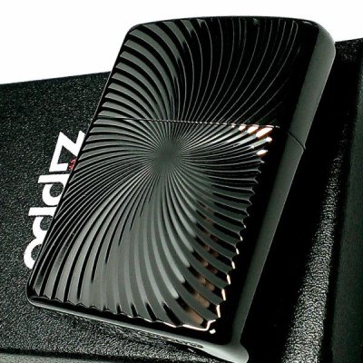 画像2: ZIPPO アーマー ブラックチタンウェーブ ジッポ ライター チタン加工 彫刻 両面加工 黒 かっこいい 重厚 おしゃれ 高級 メンズ ギフト プレゼント