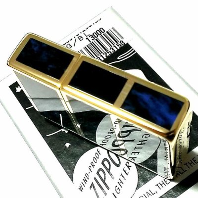 画像5: ZIPPO ライター 限定 1935 復刻レプリカ ジッポー ゴールド&ブルー かっこいい 4面加工 シリアルナンバー入り 角型 動画有り ギフト プレゼント 3バレル おしゃれ メンズ