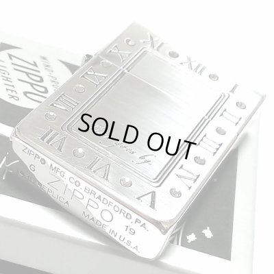 画像3: ZIPPO ライター ジッポ 1935 復刻レプリカ アトラースクロック シルバー 燻し 時計 ラインストーン 3バレル かっこいい おしゃれ 角型 メンズ レディース ギフト プレゼント