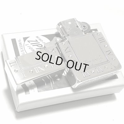 画像4: ZIPPO ライター ジッポ 1935 復刻レプリカ アトラースクロック シルバー 燻し 時計 ラインストーン 3バレル かっこいい おしゃれ 角型 メンズ レディース ギフト プレゼント