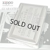 ZIPPO 1935 復刻レプリカ ジッポ ライター GUARANTEE ギャランティ SV シルバー いぶし おしゃれ 角型 彫刻 Zippoライター かっこいい ギフト プレゼント
