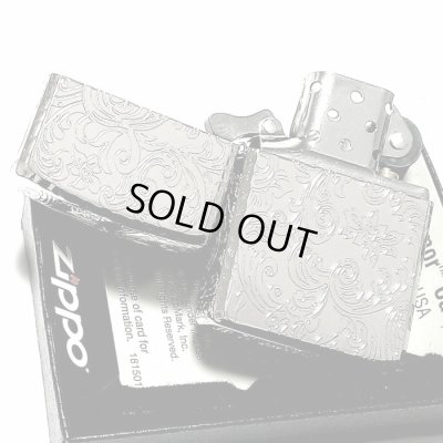 画像6: ZIPPO アーマー 5面 アラベスク シルバー プラチナ 鏡面 ジッポ ライター かっこいい 葉 花 コーナーリューター  おしゃれ 銀 重厚 メンズ ギフト プレゼント