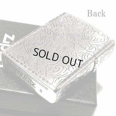 画像7: ZIPPO アーマー ジッポ 5面 アラベスク シルバー 銀イブシ ライター かっこいい 葉 花 コーナーリューター  おしゃれ 銀 重厚 メンズ ギフト