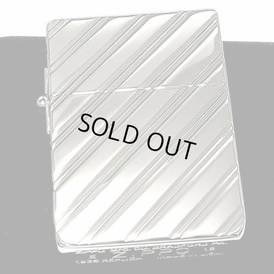 画像2: ZIPPO ライター 1935 復刻レプリカ ジッポー プラチナシルバー  かっこいい 5面ダイヤカット彫刻 鏡面 角型 ギフト プレゼント 3バレル おしゃれ メンズ