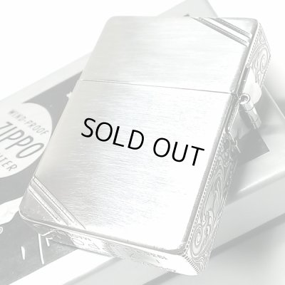 画像6: ZIPPO ライター ジッポ 1935 復刻レプリカ シルバー 燻し 3面アラベスク ダイアゴナルライン 3バレル かっこいい 唐草 彫刻 アンティーク 角型 メンズ ギフト
