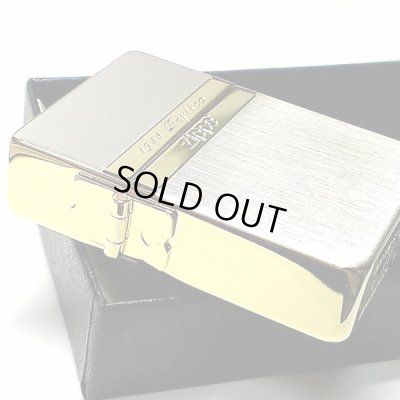 画像5: ZIPPO ライター ジッポ 1935 復刻レプリカ ミラーライン クラシック 角型 外ヒンジ 3バレル シルバー＆ゴールド 金銀 SG かっこいい シンプル メンズ プレゼント