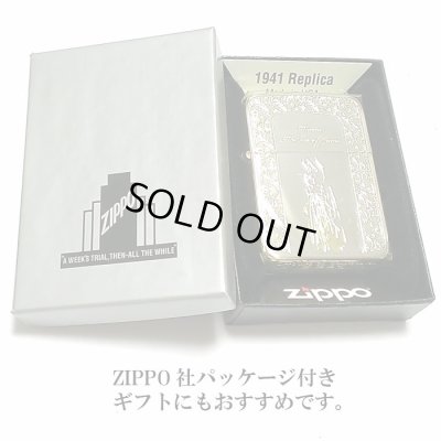 画像8: ZIPPO 1941 復刻レプリカ ジッポ ライター マリア シルバーサテン＆ゴールド かっこいい 金銀 おしゃれ 丸角 メンズ レディース ギフト プレゼント