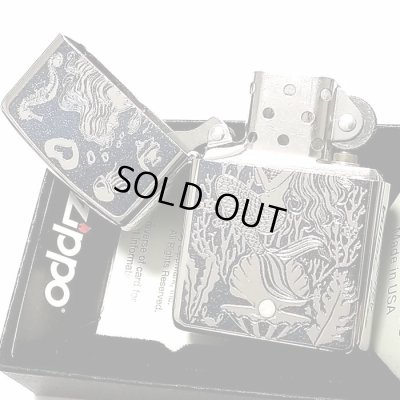 画像4: ZIPPO ライター アーマー ジッポ シルバー&ブルー 鏡面 マーメイド スワロフスキー かっこいい おしゃれ メンズ ギフト プレゼント
