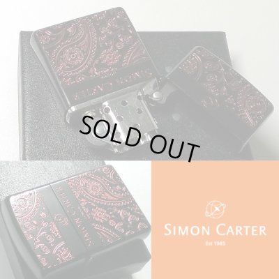 画像3: ZIPPO ライター サイモンカーター ジッポ ペイズリ― マットブラック×レッド 艶消し 黒 赤 彫刻 かっこいい メンズ ブランド ジッポ― かわいい おしゃれ ギフト プレゼント
