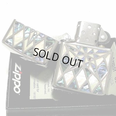 画像4: ZIPPO アーマー ジッポライター シェルスター 両面加工 重厚 シェルインレイ 天然貝象嵌 ホワイトシェル ダイアノシルバー おしゃれ 高級 ジッポー かっこいい メンズ ギフト プレゼント