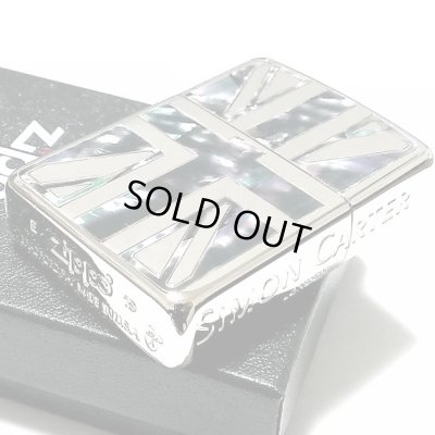 画像7: ZIPPO アーマー サイモンカーター ジッポ ライター かっこいい ユニオンジャック シェルインレイ シルバー 天然貝 サイド彫刻 メンズ ギフト ブランド おしゃれ