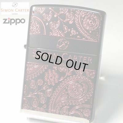 画像4: ZIPPO ライター サイモンカーター ジッポ ペイズリ― マットブラック×レッド 艶消し 黒 赤 彫刻 かっこいい メンズ ブランド ジッポ― かわいい おしゃれ ギフト プレゼント
