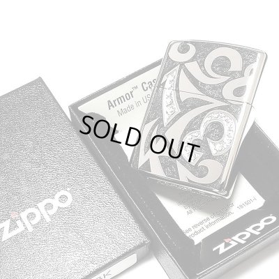 画像5: ZIPPO ジッポ ライター アーマー ニューダイアル ブラック 重厚 スワロフスキー ダイアノシルバー 鏡面 深彫り 美しい 黒 かっこいい おしゃれ メンズ ギフト プレゼント
