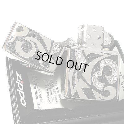 画像4: ZIPPO ジッポ ライター アーマー ニューダイアル ブラック 重厚 スワロフスキー ダイアノシルバー 鏡面 深彫り 美しい 黒 かっこいい おしゃれ メンズ ギフト プレゼント
