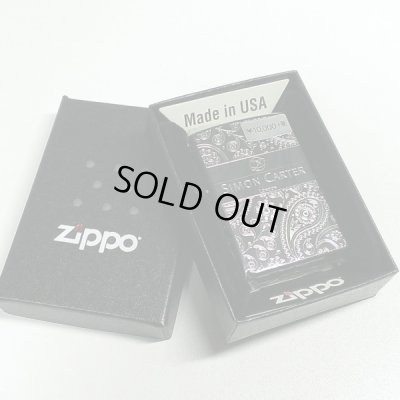 画像5: ZIPPO ライター サイモンカーター ジッポ かっこいい ペイズリ― マットブラック×シルバー 艶消し 黒 彫刻 メンズ ブランド プレゼント かわいい おしゃれ