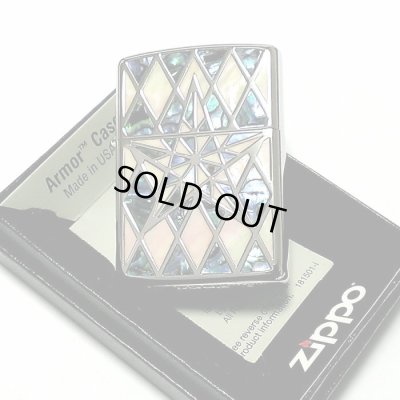 画像6: ZIPPO アーマー ジッポライター シェルスター 両面加工 重厚 シェルインレイ 天然貝象嵌 ホワイトシェル ダイアノシルバー おしゃれ 高級 ジッポー かっこいい メンズ ギフト プレゼント