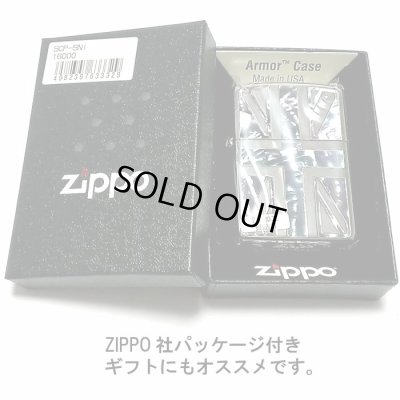 画像8: ZIPPO アーマー サイモンカーター ジッポ ライター かっこいい ユニオンジャック シェルインレイ シルバー 天然貝 サイド彫刻 メンズ ギフト ブランド おしゃれ