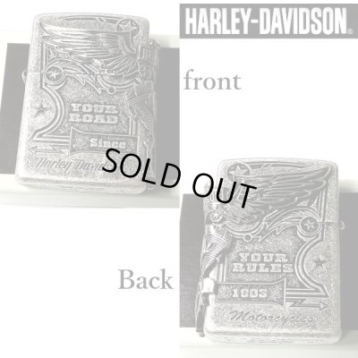 画像4: ZIPPO ライター ハーレーダビッドソン ジッポ アンティークシルバー 銀古美 3面大型メタル イーグル HARLEY-DAVIDSON 日本国内限定モデル かっこいい ギフト