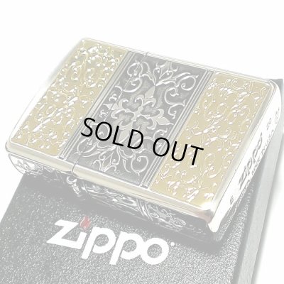 画像3: ZIPPO ライター アーマー 5面 アラベスク ジッポ シルバー＆ゴールド 銀 金 中世模様 かっこいい 5面加工 重厚 メンズ ギフト プレゼント