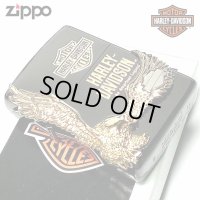 ZIPPO ライター ハーレーダビッドソン ジッポ イオンブラック ゴールドメタル 黒 金 イーグル 日本国内限定モデル かっこいい おしゃれ ジッポー ギフト
