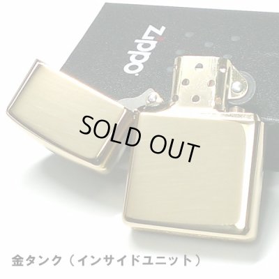 画像3: ZIPPO ライター ゴールドアーマー ジッポ ブラス ポリッシュ シンプル 無地 金タンク 重厚モデル かっこいい メンズ プレゼント ギフト