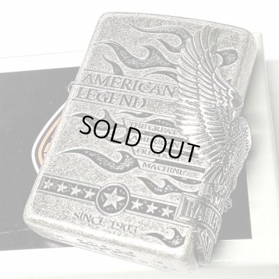 画像1: ZIPPO ハーレーダビッドソン ジッポ ライター アンティークシルバー 銀古美 3面大型メタル 鷲 HARLEY-DAVIDSON 日本国内限定モデル かっこいい メンズ ギフト