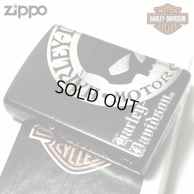 画像2: ZIPPO ライター ハーレーダビッドソン ジッポ スカル マットブラック＆シルバー 黒銀 かっこいい ドクロ 3面彫刻 日本限定モデル おしゃれ メンズ ギフト プレゼント