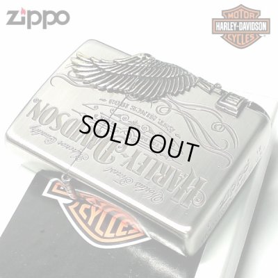 画像2: ジッポライター ハーレーダビッドソン ZIPPO かっこいい アンティーク シルバー＆ゴールド 金銀 古美仕上げ 3面メタル 鷲 日本国内限定モデル メンズ ギフト
