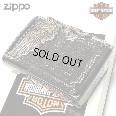 画像2: ジッポライター ハーレーダビッドソン ZIPPO ブラック チタン加工 かっこいい 3面大型メタル イーグル HARLEY-DAVIDSON 日本国内限定モデル ジッポー ギフト