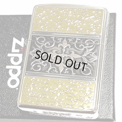 画像2: ZIPPO ライター アーマー 5面 アラベスク ジッポ シルバー＆ゴールド 銀 金 中世模様 かっこいい 5面加工 重厚 メンズ ギフト プレゼント