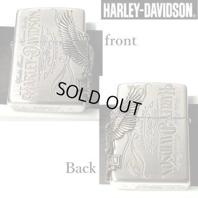 画像3: ジッポライター ハーレーダビッドソン ZIPPO かっこいい アンティーク シルバー＆ゴールド 金銀 古美仕上げ 3面メタル 鷲 日本国内限定モデル メンズ ギフト