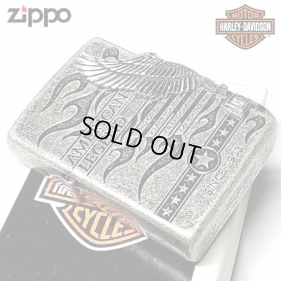 画像2: ZIPPO ハーレーダビッドソン ジッポ ライター アンティークシルバー 銀古美 3面大型メタル 鷲 HARLEY-DAVIDSON 日本国内限定モデル かっこいい メンズ ギフト