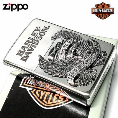 画像1: ZIPPO ハーレーダビッドソン ジッポ ライター シルバー ビッグメタル イーグル 鷲 HARLEY-DAVIDSON 日本国内限定モデル かっこいい メンズ ギフト