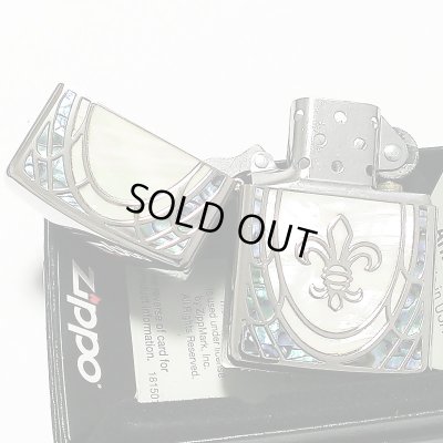 画像4: ZIPPO ジッポ アーマー 重厚 リリー 天然貝象嵌 シェルインレイ ライター 綺麗 シルバー ホワイトシェル 鏡面 おしゃれ かっこいい メンズ レディース プレゼント ギフト 