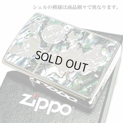 画像4: ZIPPO アーマー シェルワールドマップ ジッポ ライター おしゃれ シルバー 天然貝 両面別柄加工 彫刻 世界地図 かっこいい 重厚 メンズ ギフト プレゼント