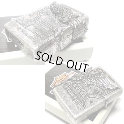 画像5: ZIPPO ライター ハーレーダビッドソン ジッポ アンティークシルバー 銀古美 3面大型メタル イーグル HARLEY-DAVIDSON 日本国内限定モデル かっこいい ギフト