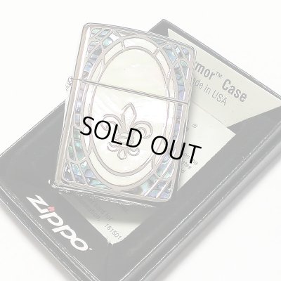 画像5: ZIPPO ジッポ アーマー 重厚 リリー 天然貝象嵌 シェルインレイ ライター 綺麗 シルバー ホワイトシェル 鏡面 おしゃれ かっこいい メンズ レディース プレゼント ギフト 