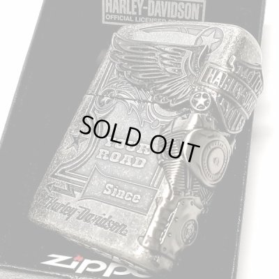 画像9: ZIPPO ライター ハーレーダビッドソン ジッポ アンティークシルバー 銀古美 3面大型メタル イーグル HARLEY-DAVIDSON 日本国内限定モデル かっこいい ギフト