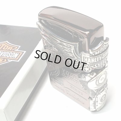 画像9: ZIPPO ライター ハーレーダビッドソン ジッポ チョコブラウン チタン加工 3面大型メタル イーグル HARLEY-DAVIDSON 日本国内限定モデル かっこいい ギフト