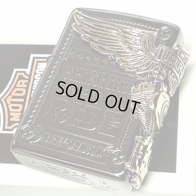 画像1: ジッポライター ハーレーダビッドソン ZIPPO ブラック チタン加工 かっこいい 3面大型メタル イーグル HARLEY-DAVIDSON 日本国内限定モデル ジッポー ギフト