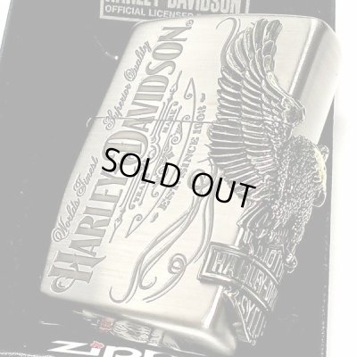 画像9: ジッポライター ハーレーダビッドソン ZIPPO かっこいい アンティーク シルバー＆ゴールド 金銀 古美仕上げ 3面メタル 鷲 日本国内限定モデル メンズ ギフト