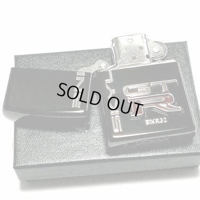 画像4: ZIPPO ライター スカイラインGT-R リアルエンブレム　メタル ジッポ R32 ブラック 日産公認モデル GTR-BNR32 車 かっこいい メンズ ギフト プレゼント