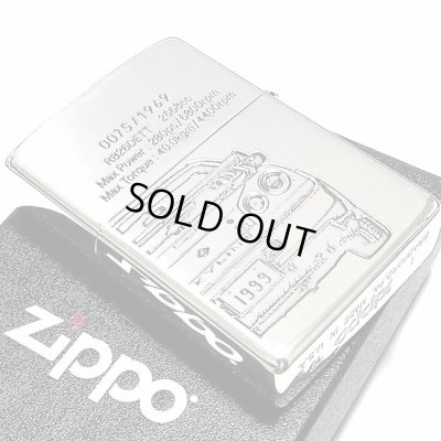 画像4: ZIPPO ライター スカイラインGT-R 生誕50周年記念 車 ジッポ R34 限定 日産公認モデル GTR-BNR34 シリアル入り シルバーイブシ 両面加工 かっこいい メンズ ギフト プレゼント