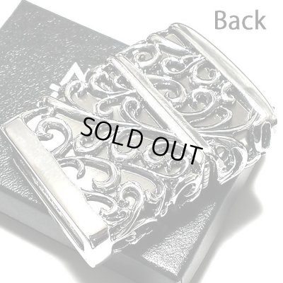 画像4: ZIPPO ライター メタルジャケット 超重厚 デビル シルバーイブシ 豪華 ジッポ 彫刻デザイン 4面加工 銀 メンズ アクセサリー かっこいい プレゼント ギフト