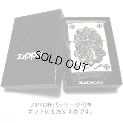 画像6: ZIPPO ライター メタルジャケット ジッポ 超重厚 クロス シルバー＆ゴールド 5面デザイン 艶消し 彫刻 メンズ 銀 十字架 アクセサリー かっこいい ギフト