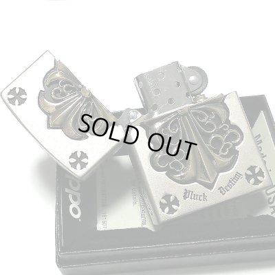 画像4: ZIPPO ライター メタルジャケット ジッポ 超重厚 クロス シルバー＆ゴールド 5面デザイン 艶消し 彫刻 メンズ 銀 十字架 アクセサリー かっこいい ギフト
