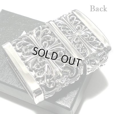 画像4: ZIPPO ライター メタルジャケット ダブルクロス 超重厚 シルバーイブシ ジッポ 4面加工 彫刻デザイン 銀 メンズ アクセサリー かっこいい 十字架 プレゼント ギフト