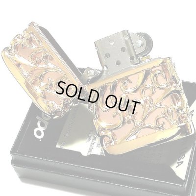 画像5: ZIPPO ライター 超重厚 メタルジャケット ゴールド 豪華 ジッポ 彫刻デザイン デビル 4面加工 金 メンズ ゴールドポリッシュ アクセサリー かっこいい プレゼント ギフト