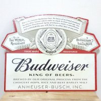 ブリキ看板 BUDWEISER バドワイザー エンボスメタルサイン ガレージ ビール　目立つ プレート 壁飾り 正規ライセンス品 アメリカン 雑貨 インテリア おしゃれ 可愛い サーファー バー 店舗