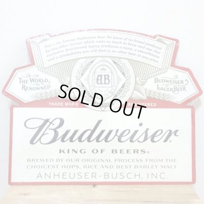 画像1: ブリキ看板 BUDWEISER バドワイザー エンボスメタルサイン ガレージ ビール　目立つ プレート 壁飾り 正規ライセンス品 アメリカン 雑貨 インテリア おしゃれ 可愛い サーファー バー 店舗